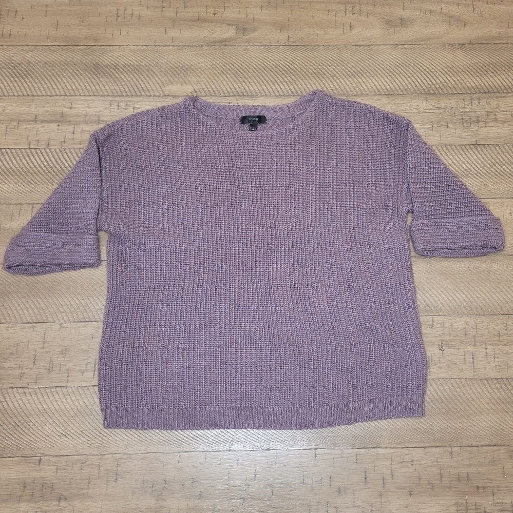 J.CREW Boxy Cable Knit 3/4 Sleeve Sweater - XS
